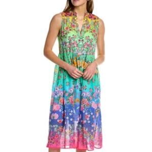 Johnny Was M Rainbow Field Ruffle Tank Dress In Nocolor Multicolor Floral